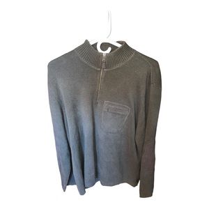 Woolrich men’s Zipped collar sweater Olive Large